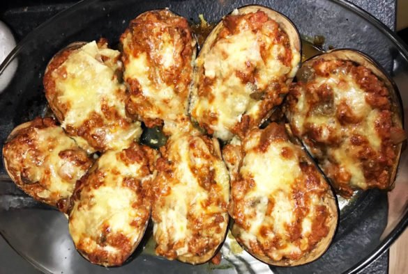 aubergines farcies végétariennes